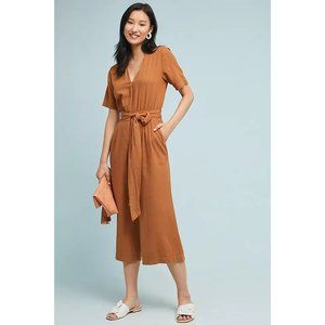 Anthropologie Birds of Paradis by Trovata Bella Cropped Jumpsuit Sz 2